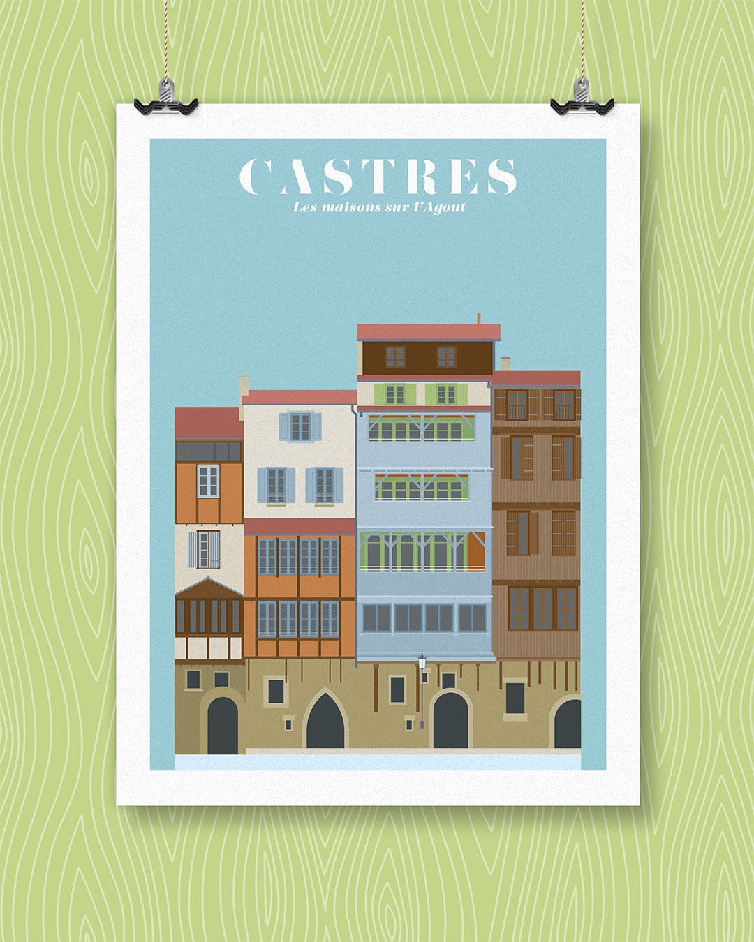 Castres, Les maisons au bord de l’Agout